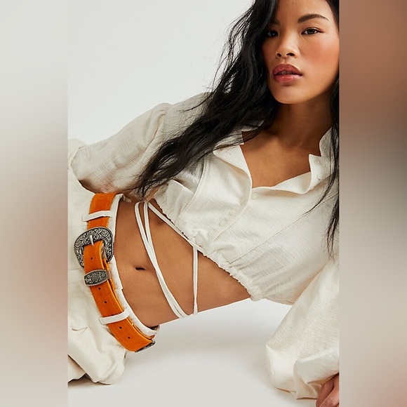 New🌟Free People-Black Rock Western Belt- Morning oj - Picture 5 of 9